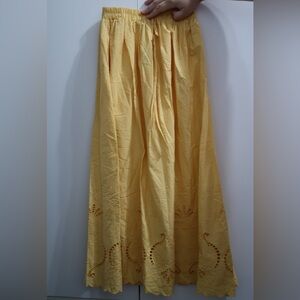 Yellow Embroidered Women's Skirt